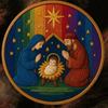 Nativity Scene Embroidery Craft Set Includes Adjustable Hoop Metal Needle Scissors for Holiday Crafting Projects