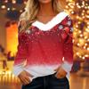 Dámské košile s dlouhým rukávem Roztomilé topy Vánoční potisky Trička Blůzy Ležérní Nadměrné velikosti Základní topy Pulovr