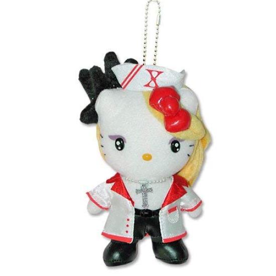 

ASUNAROSYA Yoshiki Sanrio yoshikitty Плюшевый брелок-шар Товар В150хШ110хГ60мм [Талисман медсестры] Размер