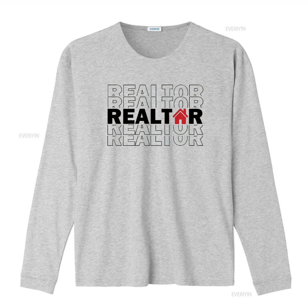 Womens Realtor SweaT T Shirt Real Estate Life Agent Investor New White Medium vintage Washed Versatile fashion designer clothes