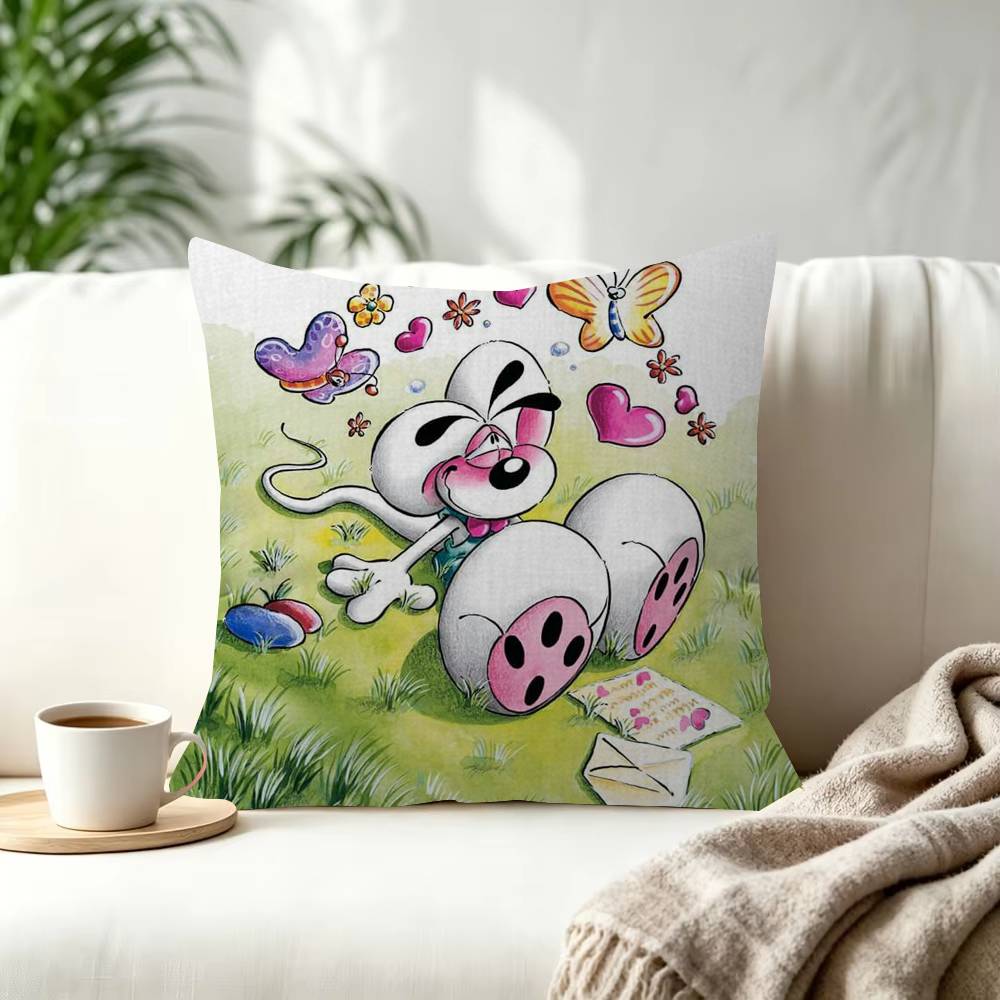 Character Diddl Cute Decorative Pillowcase Square Pillowcase Home Office Decorative Cushion Cover