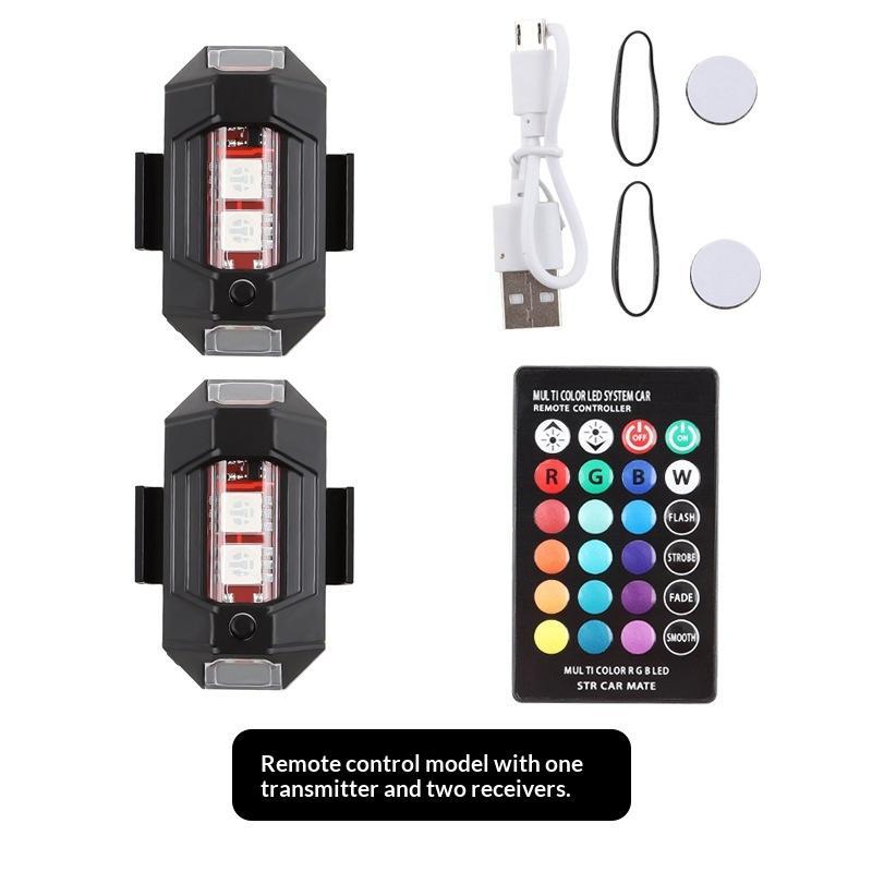 Motorcycle Light Drone Strobe Light 7 Color Mini Usb Led Anti-Collision Bike Aircraft Night Flying Flashing Warning Signal Light