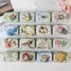 1/10pcs Christmas Mini Metal Storage Box With Lid Tin Trinket Jewelry Coin Box Candy Container Jewelry Organizer Storage Box