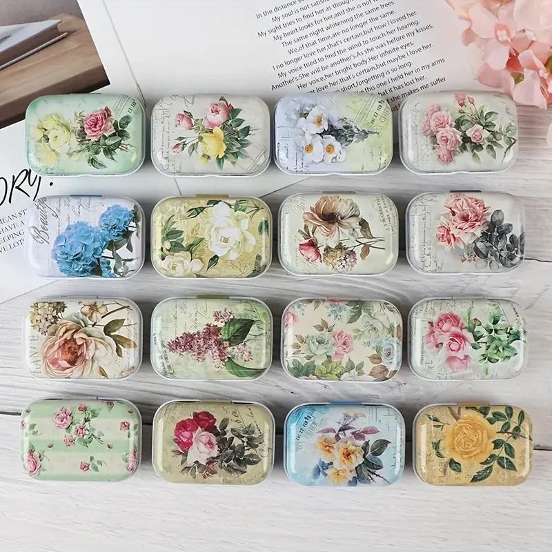 1/10pcs Christmas Mini Metal Storage Box With Lid Tin Trinket Jewelry Coin Box Candy Container Jewelry Organizer Storage Box