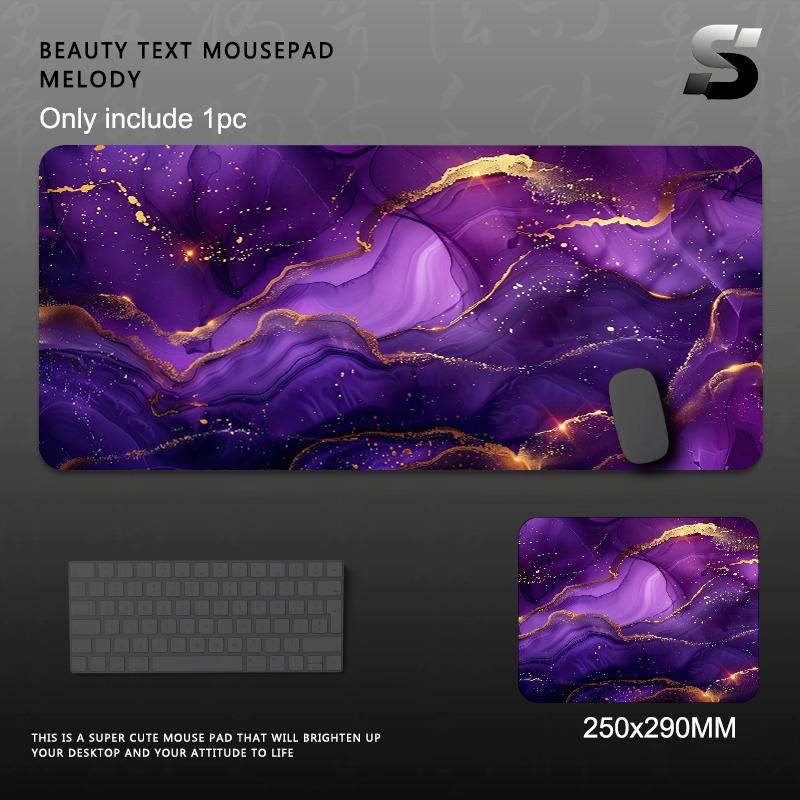 MultiSize Marble Design Mouse Pad Non Slip Base Soft Smooth Surface Stitched Edges Desk Mat For Gamer Office Daily Computer Use