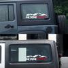 2pc biały 4X4 Mountain Car Sticker Graphic Vinyl dla JEEP Pickup D-MAX Navara Truck naklejka SUV!