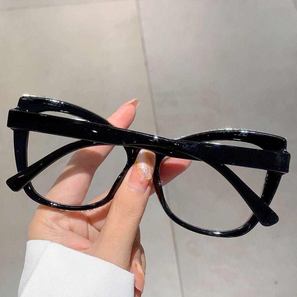 Fashion Anti-Blue Light Glasses INS Large Frame Eyewear Convenient Women Spectacles Travel