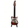 1pc Miniature Guitar Model, Wooden Guitar Home Decor, Electric Guitar Instrument Toy With Separate Stand, Dollhouse Decor