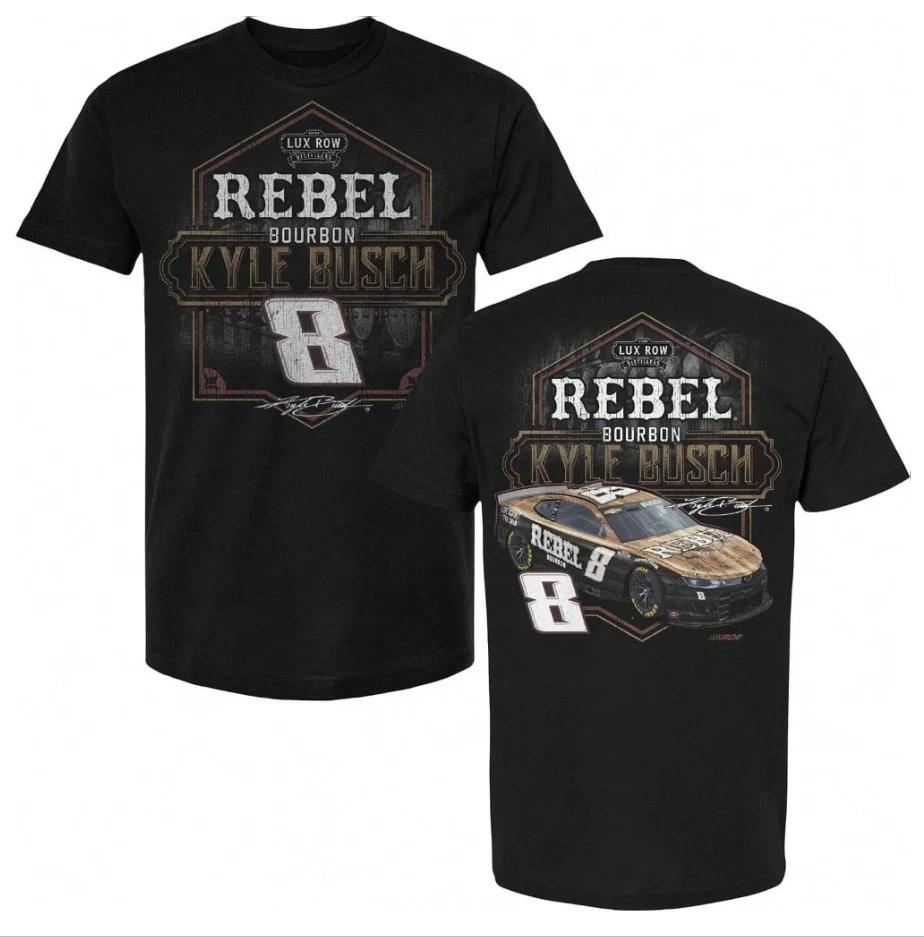 NASCAR Kyle Busch 8 Pit Stop 2 Sided Black T-Shirt 2025 Racing Fan Tee XS