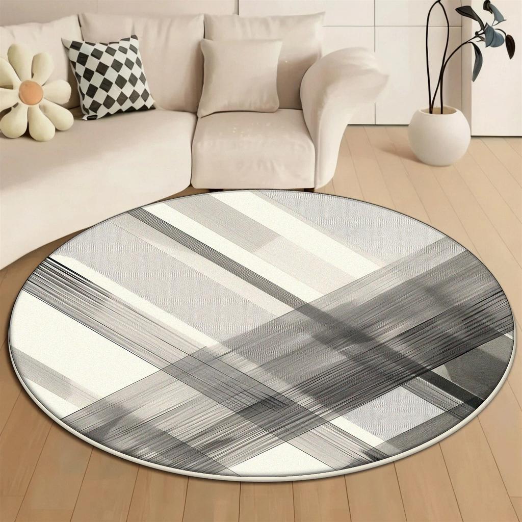 Moderner abstrakter runder Teppich für Wohnzimmerdekoration Schlafzimmer Bettseite Große Teppiche Lounge Büro Waschbare rutschfeste Fußmatten