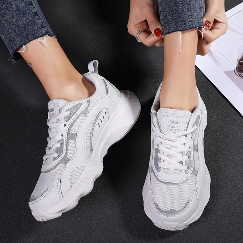 Neue Frühjahrs- und Sommer-Studenten-Mesh-Deodorant-Sneaker Plateau-Dad-Schuhe