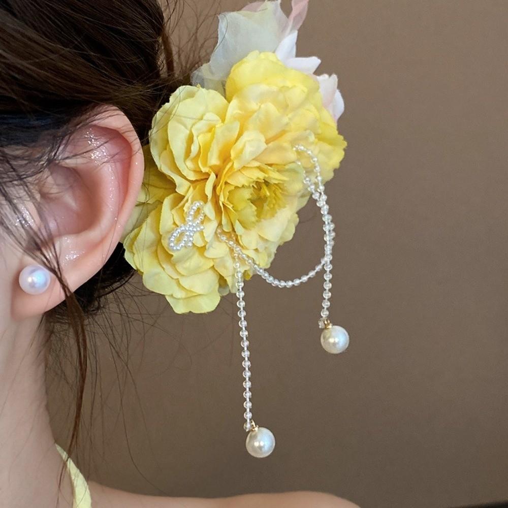 Ancient Style Flower Hair Clip Rose Flower Hanfu Hair Accessories  Photography Props