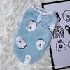 Pet dog dog clothes cat print flannel vest small dog teddy