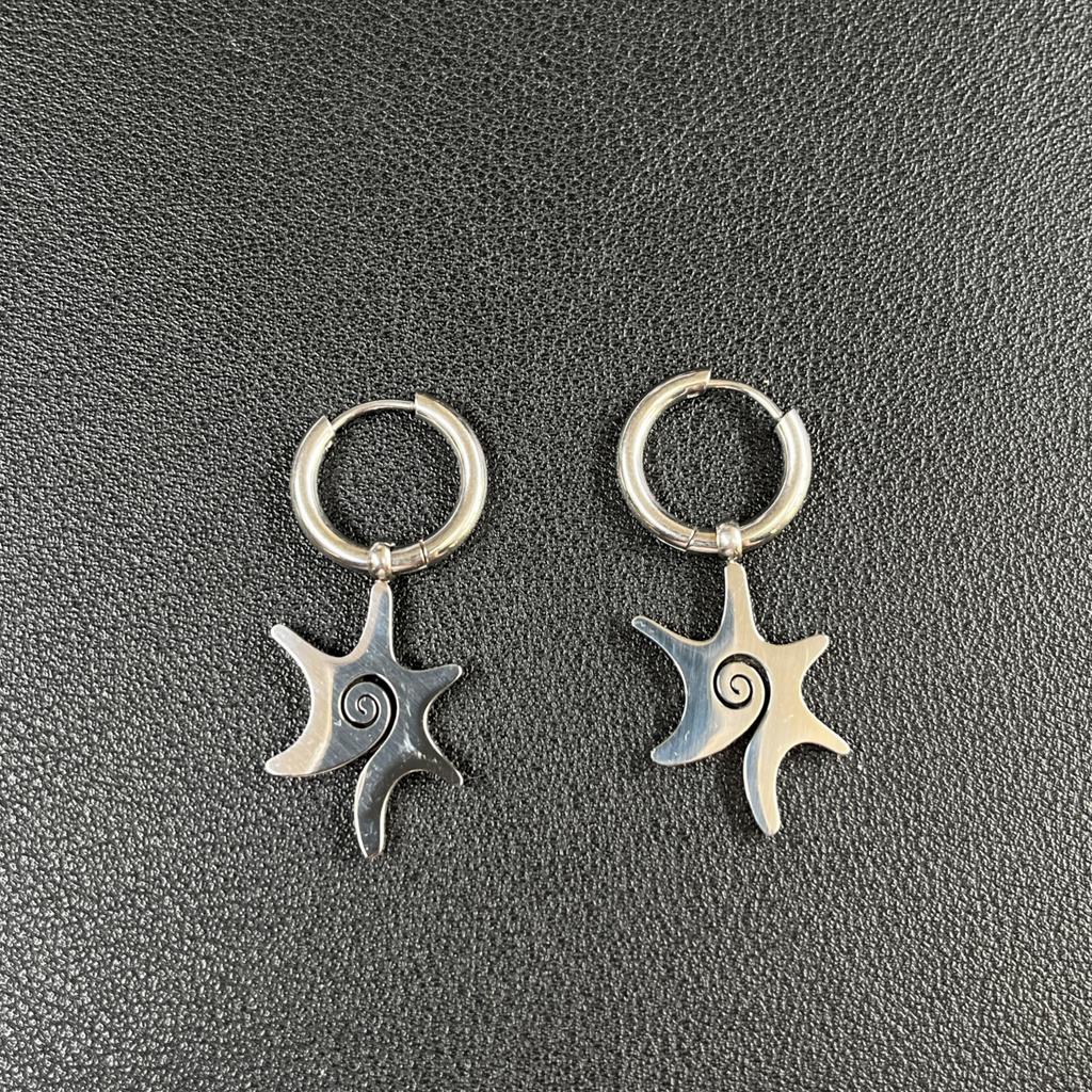 Punk Grunge Rock Rivet Chain Earrings Cool Fashion Geometric Drop Earrings Goth Aesthetic Charm Jewelry Hip Hop Accessories