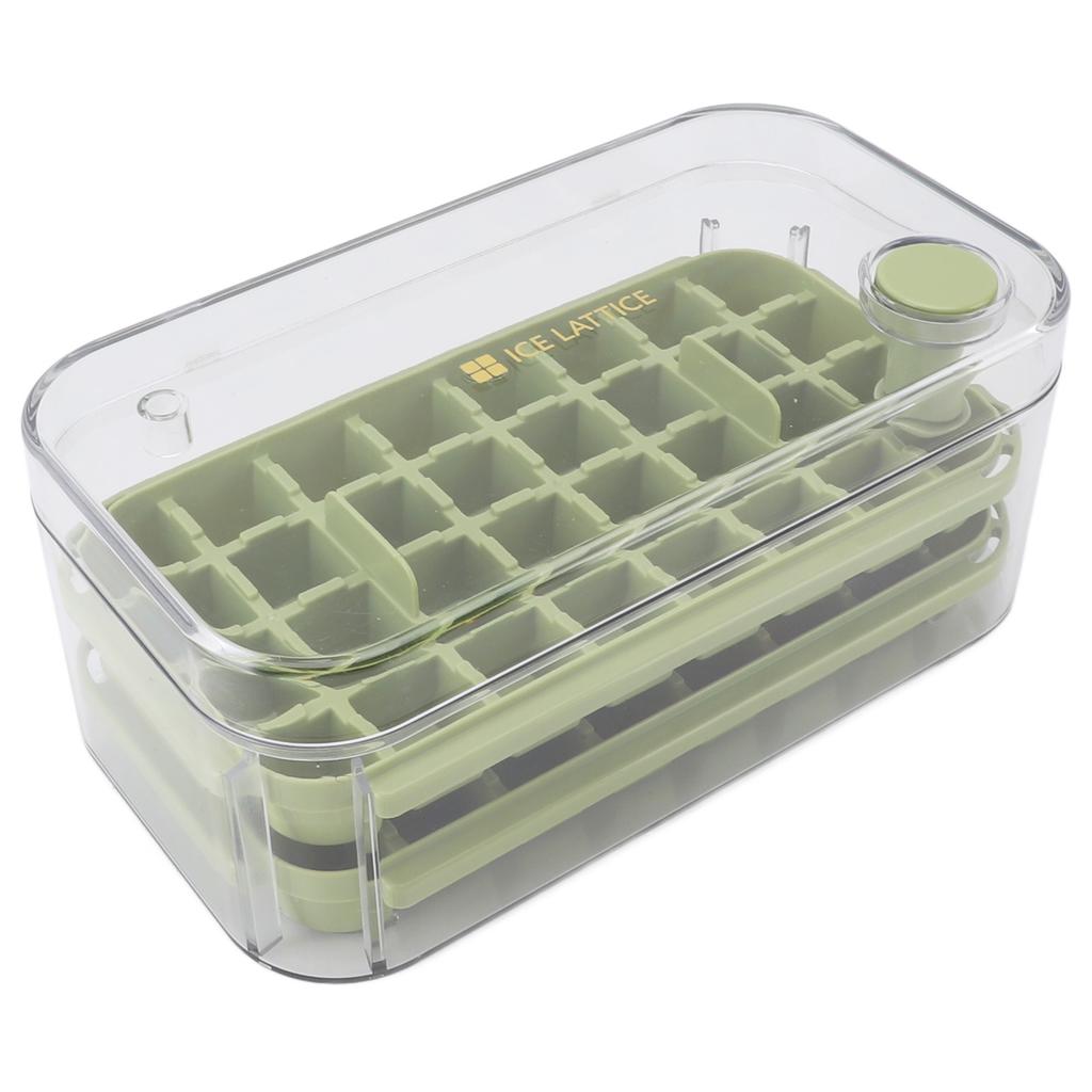 s Tray Easy Release 64 Grids Large Capacity 2 Layer Ice Maker Mould with Lid Bin Scoop for Cocktail Coffee