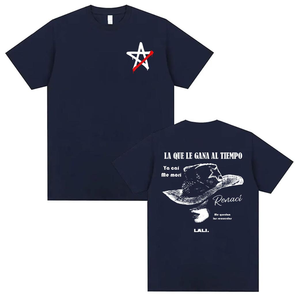 Singer Lali Esposito LA QUE LE GANA AL TIEMPO 2026 Tour Tshirts Unisex Women Summer Hip Hop Vintage T Shirt Cotton ONeck T Shirts
