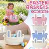 Easter Basket For Eggs Hunting Baby's Easter Basket, Colorful Cute Bunny Woven Gifts For Baby Kids Rooms Organizer