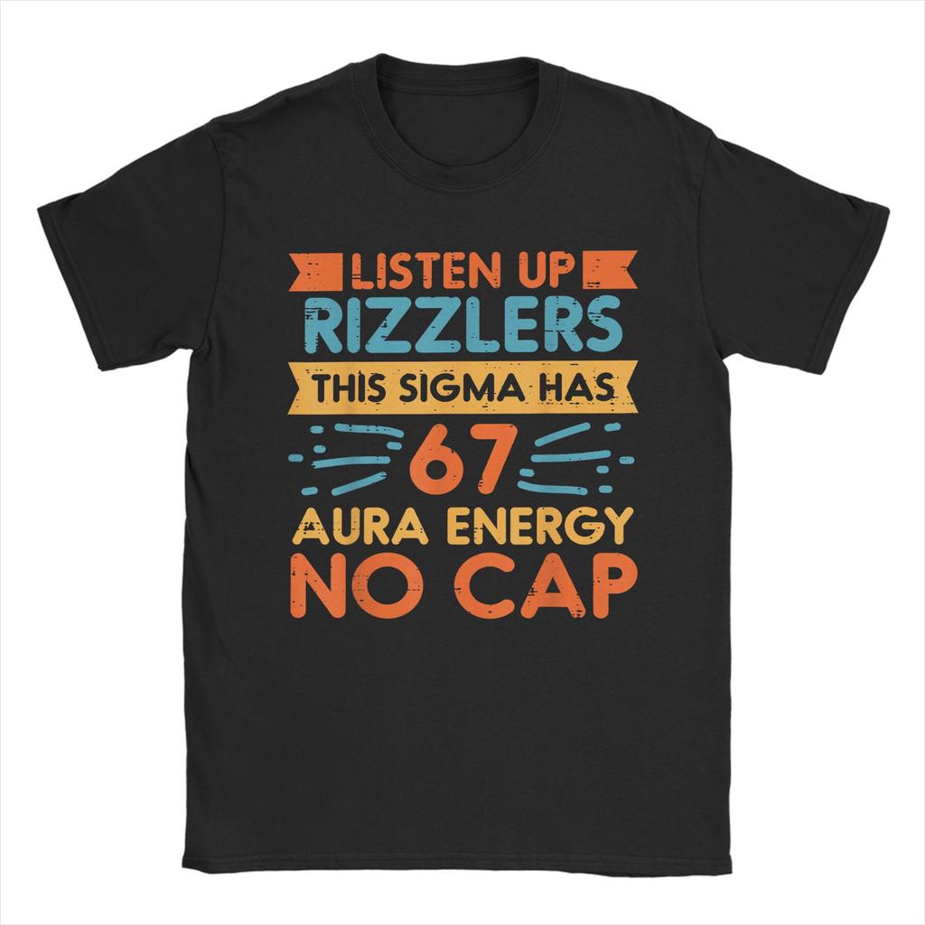 Vintage T-Shirt Summer Listen Up Rizzlers This Has 67 Energy Skeleton Popular T Shirts  for Short Sleeve Tees