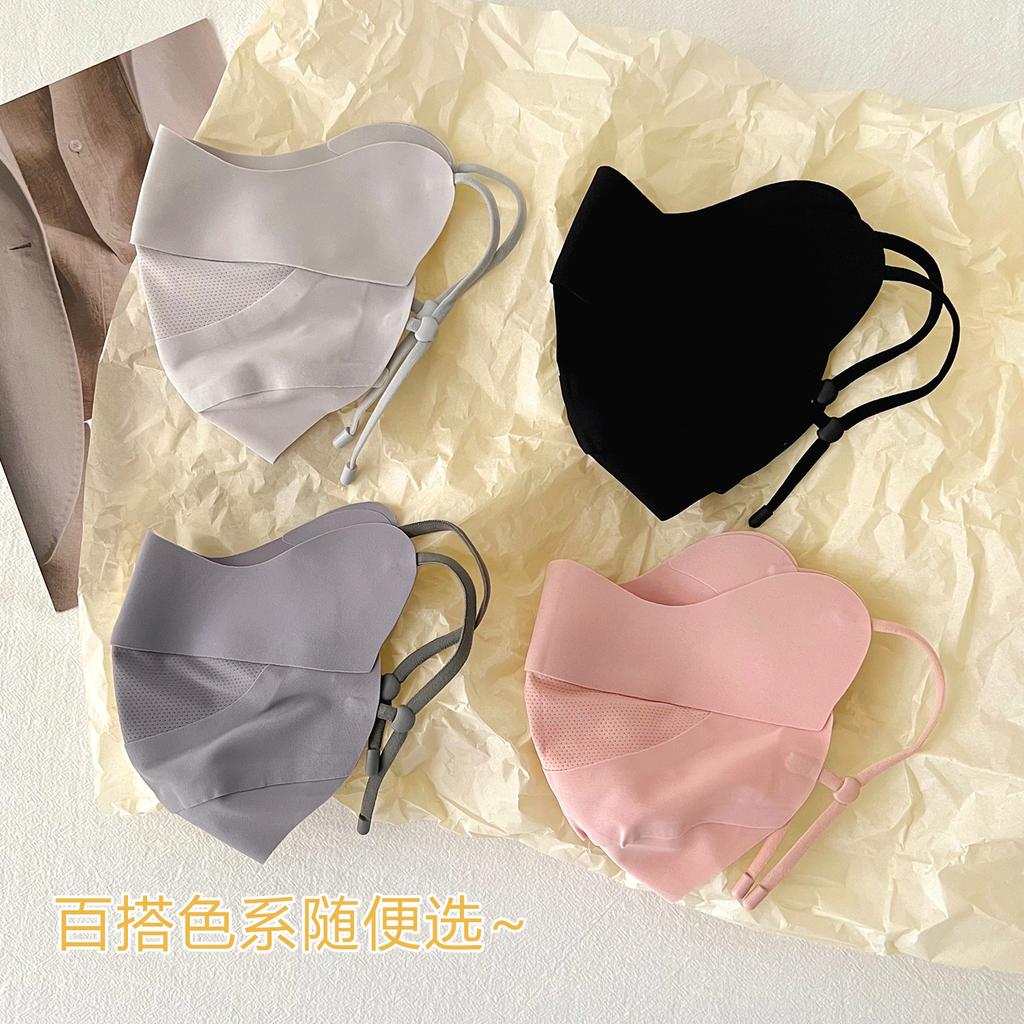 Korean Version of Ice Silk Multi-color Sunscreen Mask for Women's Summer Breathable Anti-ultraviolet Sunshade Eye Corner UPF11 + Mask