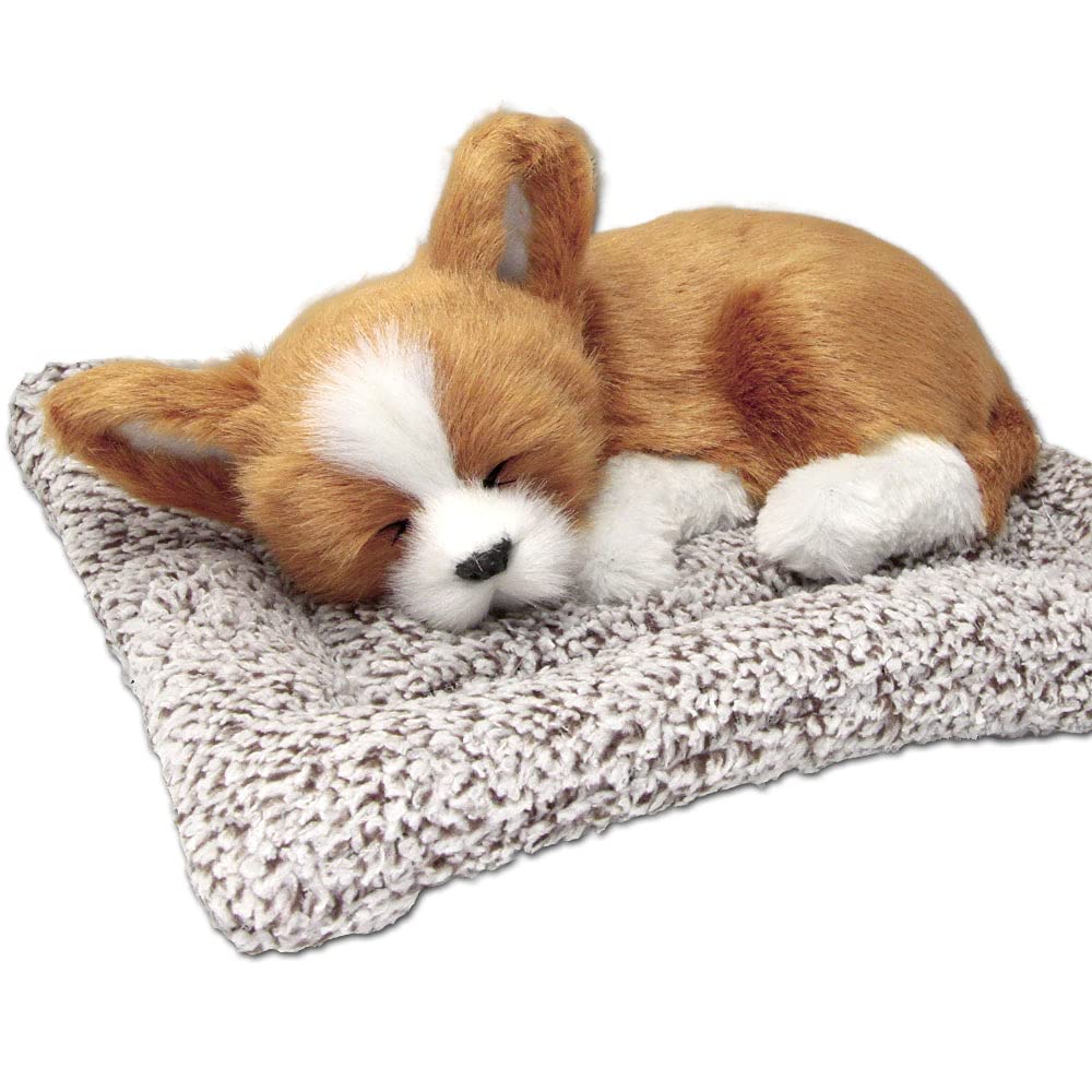 TATOTTE Realistic Plush Dog Figurine with a Cute Sleeping Face, Activated Charcoal Included, Soothing Decor (Chihuahua BR)