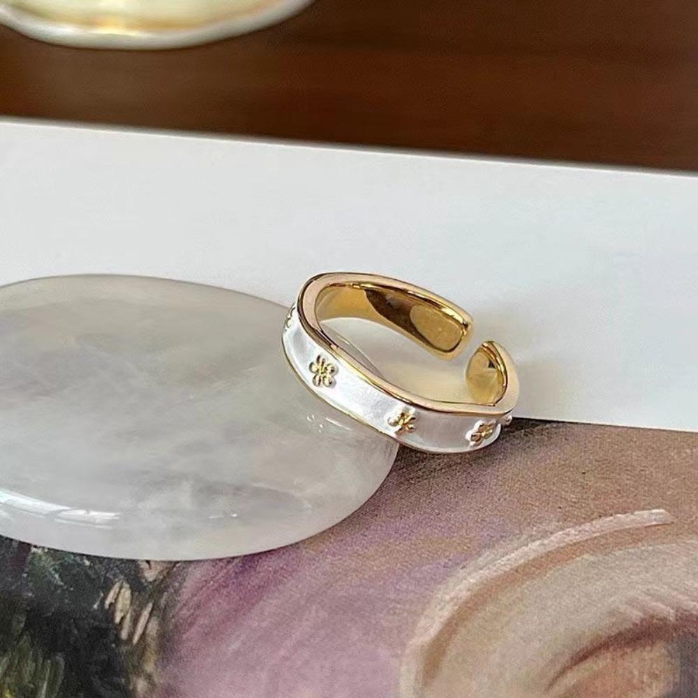 Popular Women's Ring Gold Brushed Double-layer Cross Star Ring Women's Niche Design Exquisite Retro Index Finger Ring 2026 New Explosion