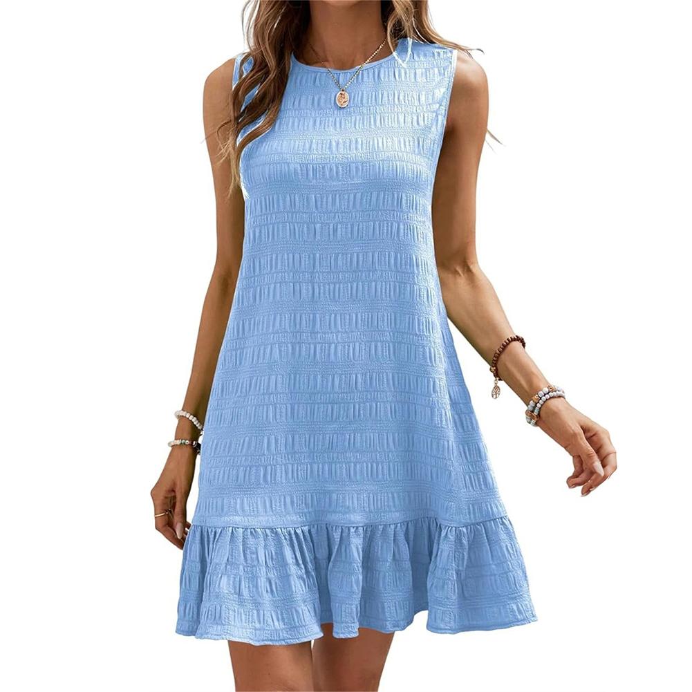 Women s Sleeveless Round-Neck Dress S
