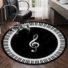 Music Harmony Symbol round carpet Chair cushion Round Entryway Rug, Soft Round Rugs for Living Room, Bedroom, Circle Carpet decor gifts