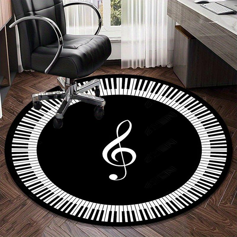 Music Harmony Symbol round carpet Chair cushion Round Entryway Rug, Soft Round Rugs for Living Room, Bedroom, Circle Carpet decor gifts