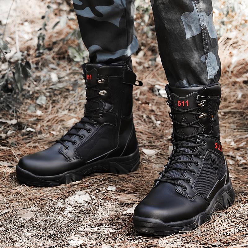 Superior Quality Outdoor Waterproof Safety Shoes Large Size Outdoor Field Training, Men's Boots, Size 47, Outdoor Climbing Boots