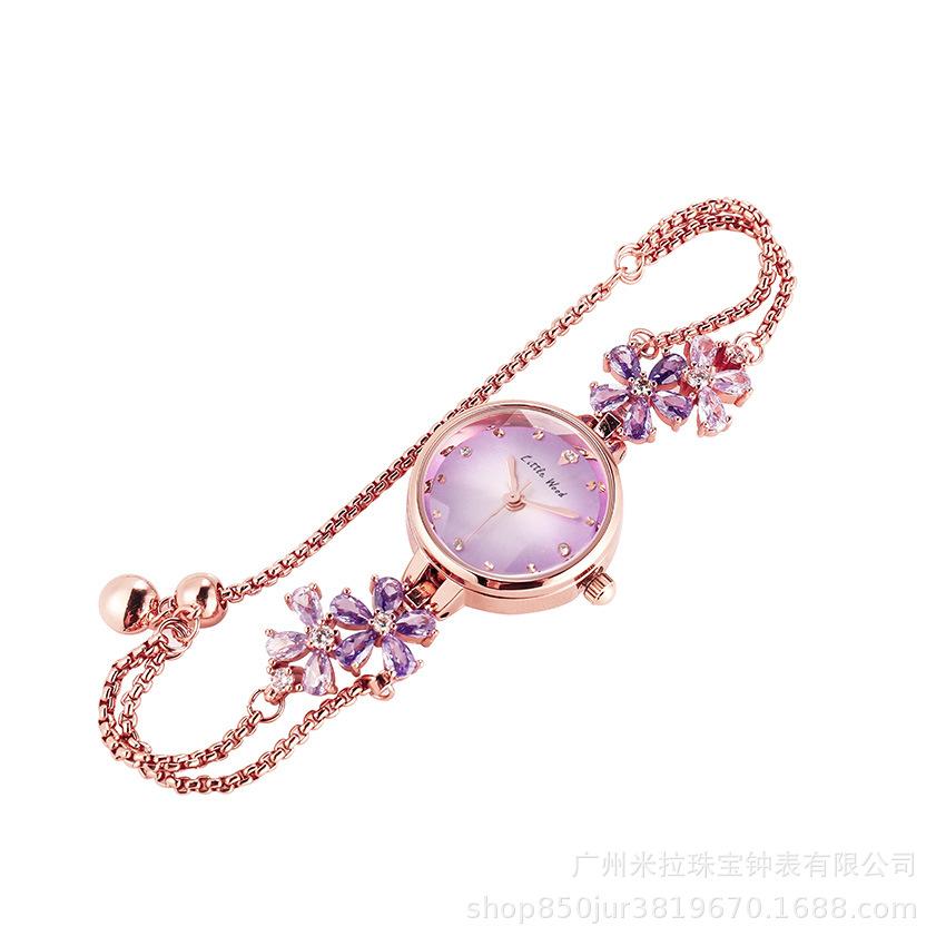 

Popular violet watch women s niche high-end fashion quartz waterproof bracelet decorative watch