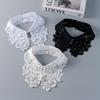 Mesh Tulle Embroidered Lace Fabrickids Fabric Collar De Perlas Moda Hombre Naturales Piedra Fake Collar T Shirt for Men Pastoral