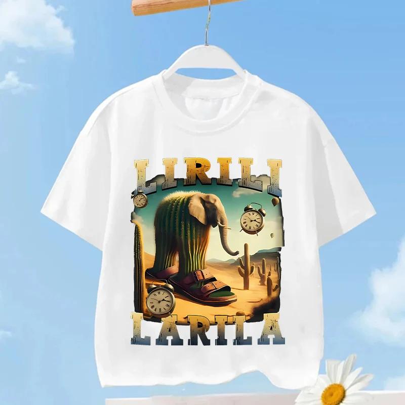 Dětské tričko Tungtung Sahur Brainrot Anime Trička Chlapec Dívka Léto Krátký Rukáv Bavlna Top Dětské Oblečení Dárek