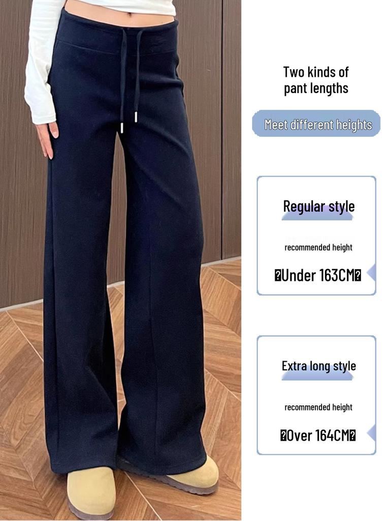Lulu Unisex High Waist Slimming Sweatpants - Autumn 2026: Wide Leg, Plus Velvet