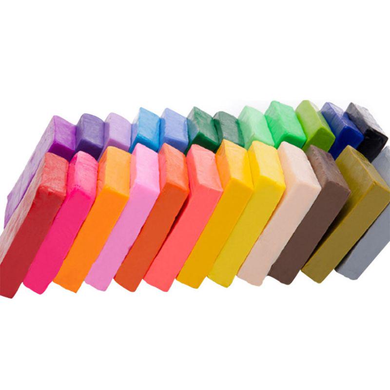 50 Colors Polymer Clay Slime Toy DIY Hand Molding Plasticine Oven Baking Clay Kids Party Favor Set Easter Gift Stuffings