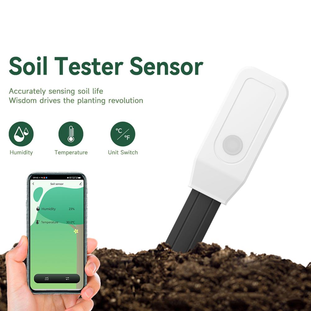 1-3PCS Tuya Zigbee WiFi Soil Moisture Sensor Garden Soil Water Content Humidity and Temperatuer Sensor Smart Remote Soil Monitor