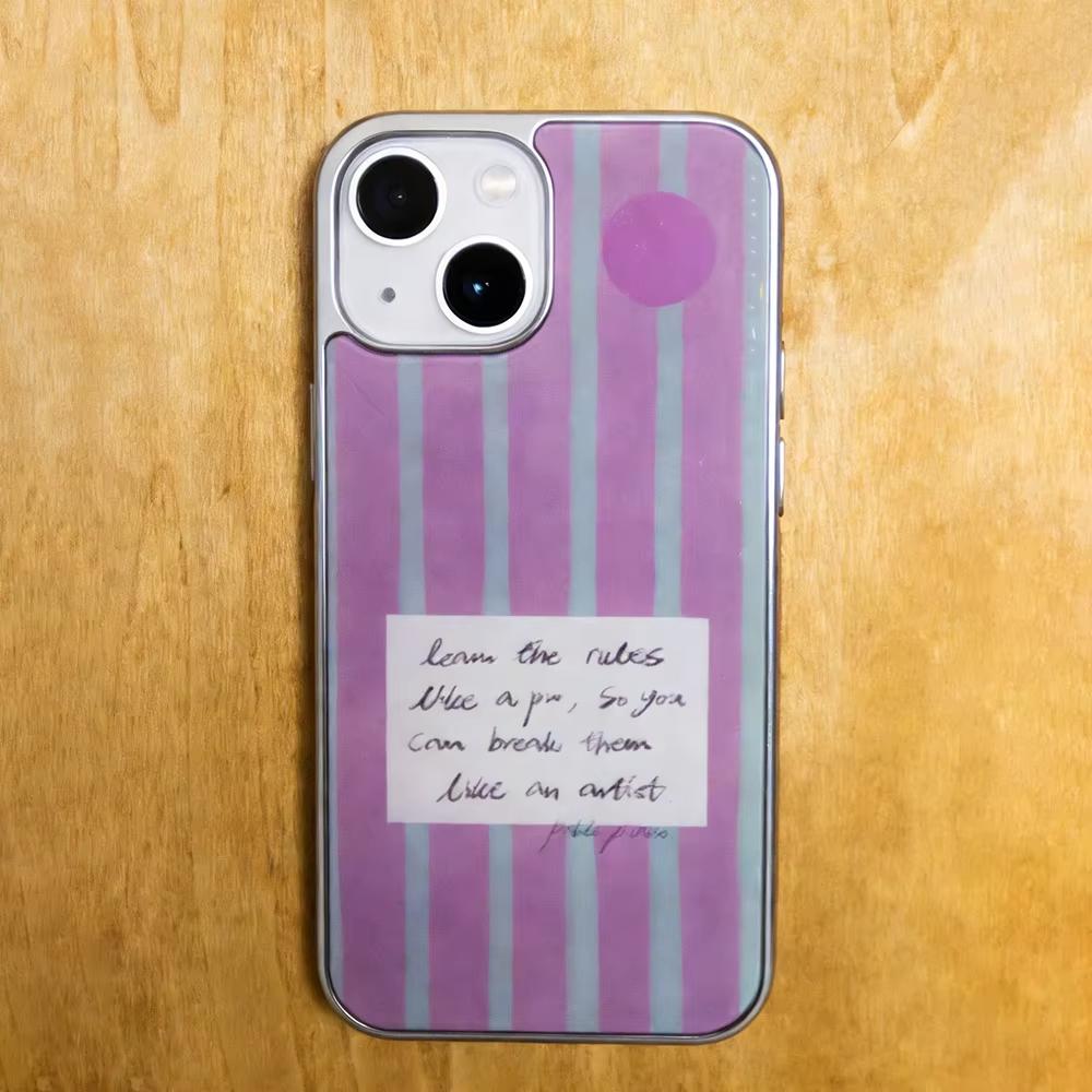 

Luxury Purple Green Stripes Electroplated Drip Glue Phone Case For iPhone 17 Air 16 Pro Max 15 14 Plus 13 12 Pro 11 Back Cover iPhone 14 Plus