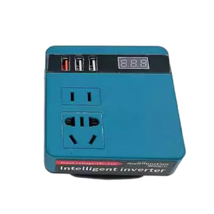 

Зарядний пристрій-інвертор для акумуляторних батарей 18 В з вихідною потужністю 100 Вт та функціями безпеки, 3 USB-виходи 1