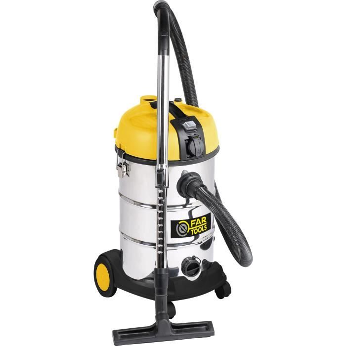 FARTOOLS Water and Dust Vacuum Cleaner - NET-UP30-P - Stainless Steel Tank - 30L (with Unclogging Function)