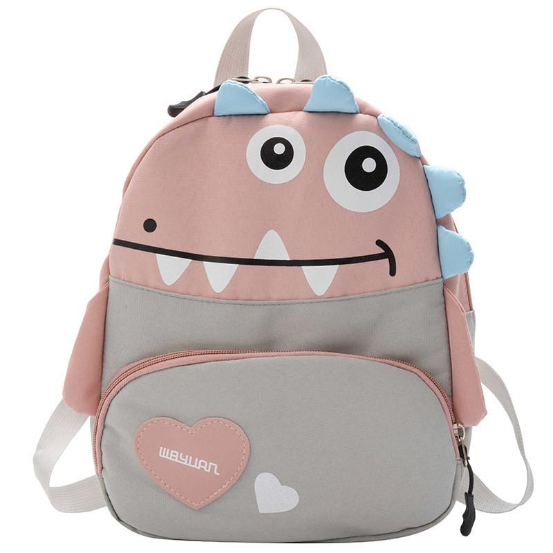 

Очаровательный детский рюкзак с динозавром для детей 3-5 лет. Дышащий нейлоновый материал розовый