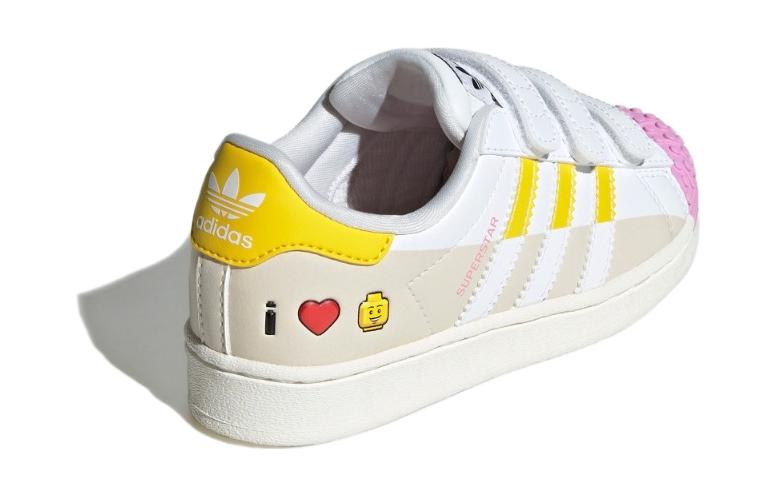 adidas Originals SUPERSTAR Leather Low Top Kids' Skateboarding Shoes Beige Children Aged 3 7 Years Old IF2910