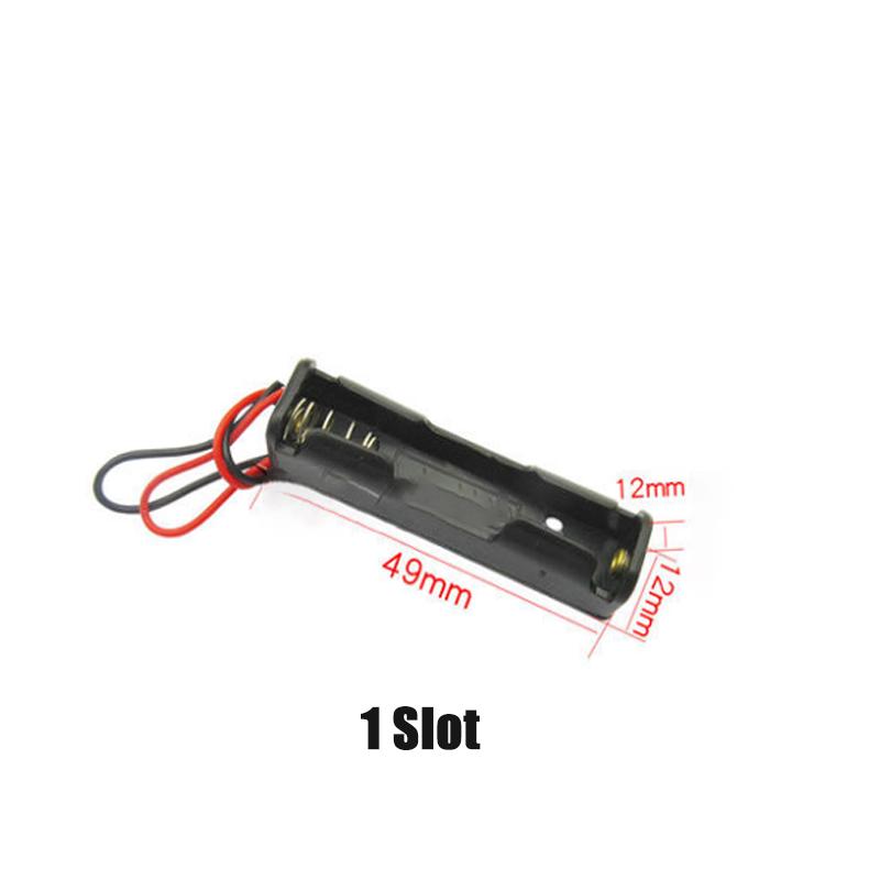 

No.7 Battery Box Black Spring Double-Sided Wired Battery Holder DIY Handmade Technology Model Toy Making Accessories