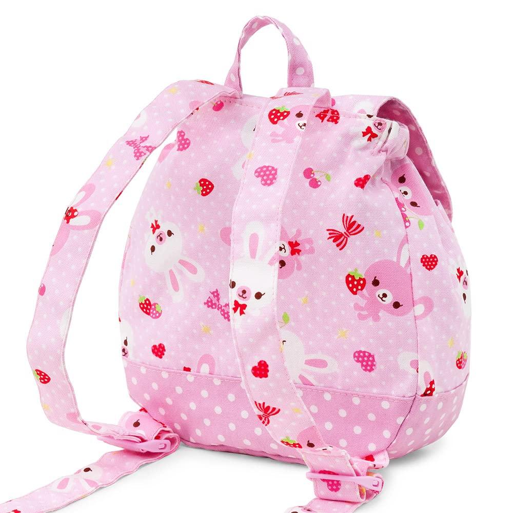 COLORFUL CANDY STYLE Backpack for Perfect for First Birthday Cute Happy Bunny and Friends Bunny Design Polka B1603600 Girls, Baby/Kids Backpack,