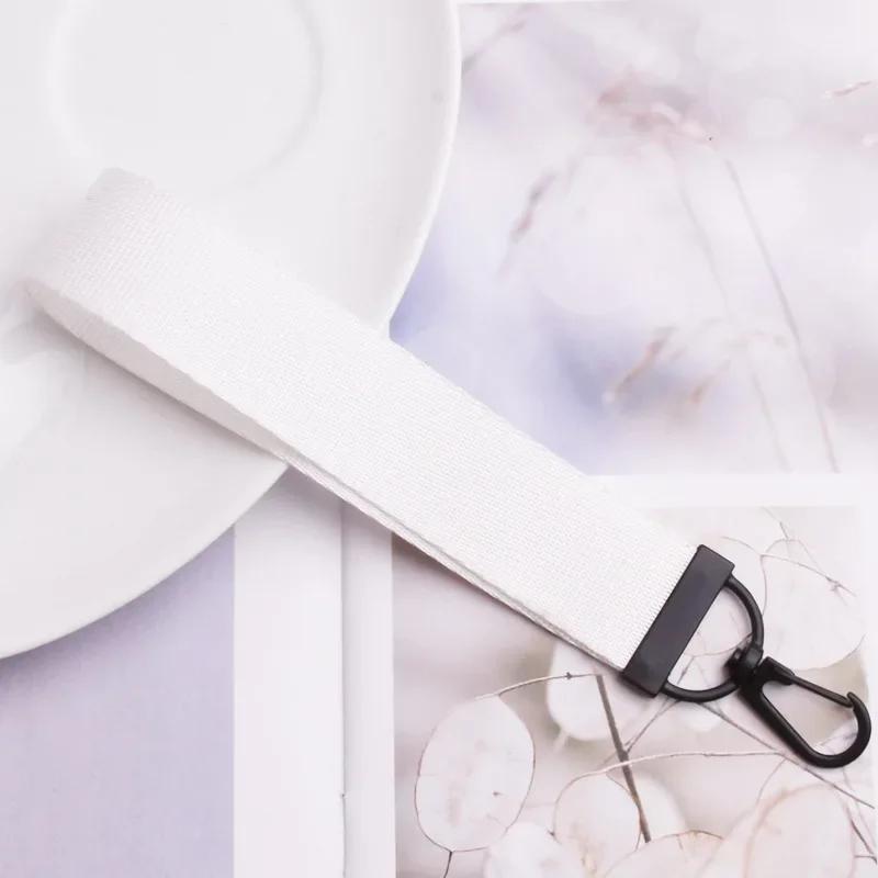 Nylon Strip Solid Color Ribbon Keychain Sturdy Schoolbag Pendant Jewelry Accessories Gift