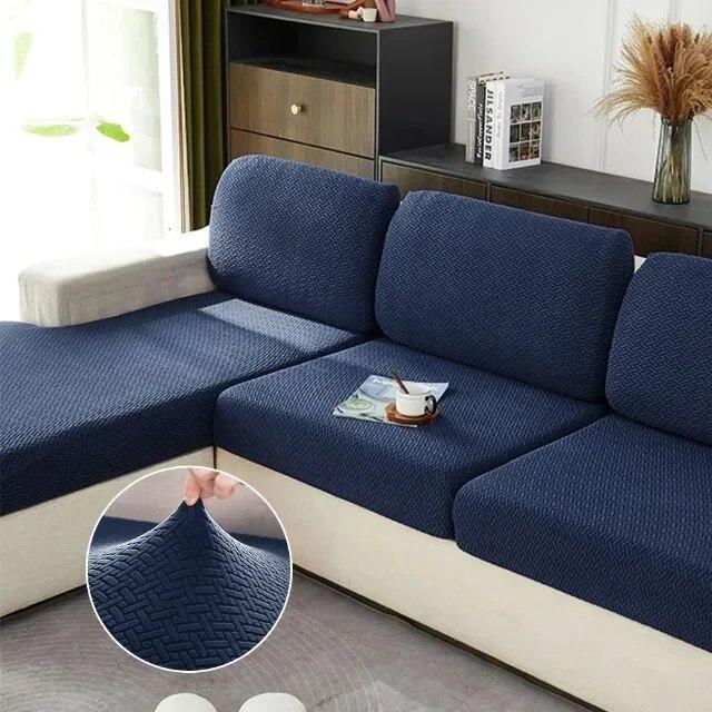 Einfarbige Jacquard-Sofasitzbezüge, elastischer Sofabezug für Wohnzimmer, weicher Möbelschutz, waschbarer Sofakissenbezug für Haustiere