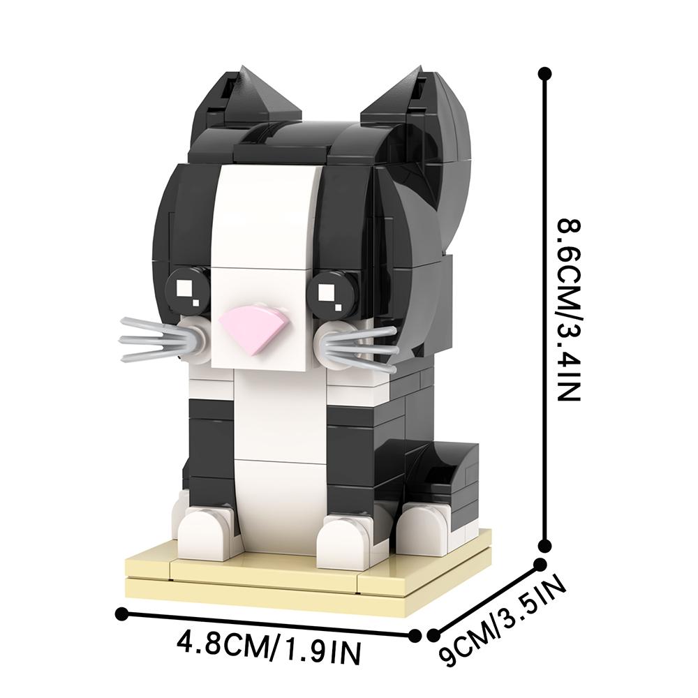 

MOOXI Animal Series 136Pcs Bricks Cat BrickHeadsed Model Building Blocks Kids Education Toys For Children Birthday Gifts MOC7225