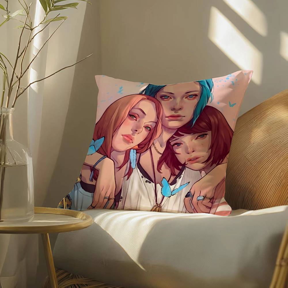 Game Life Is Strange-S Pillow Case Silky Elegant Comfort Sofa Bed  Invisible Zipper Beach Pillowcase