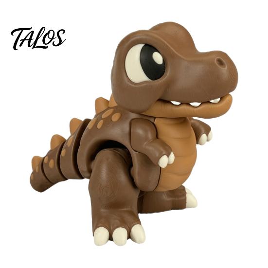 Portable Palm Sized Toys 3D Printed Articulated Cute T‑Rex Dinosaur Fidget Toy, Flexible Joint Creative Gifts for Kids Figure, Bite‑Finger