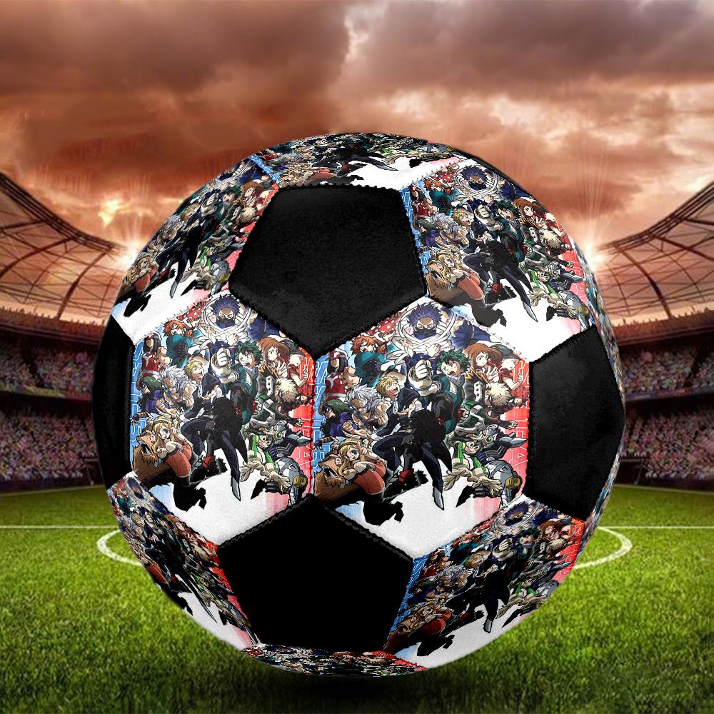 Soccer Ball Colorful Machine Stitched PVC Size 5 Team Training Competition Ready Durable High-Bounce Cool Sports Gift