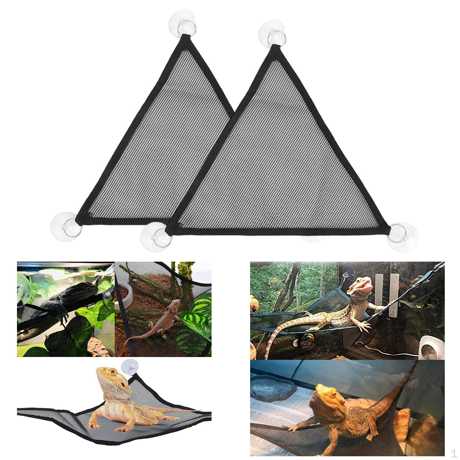 2 Pieces Bearded Dragon Hammock with Suction Cup Sturdy Professional Accessories Reptile S