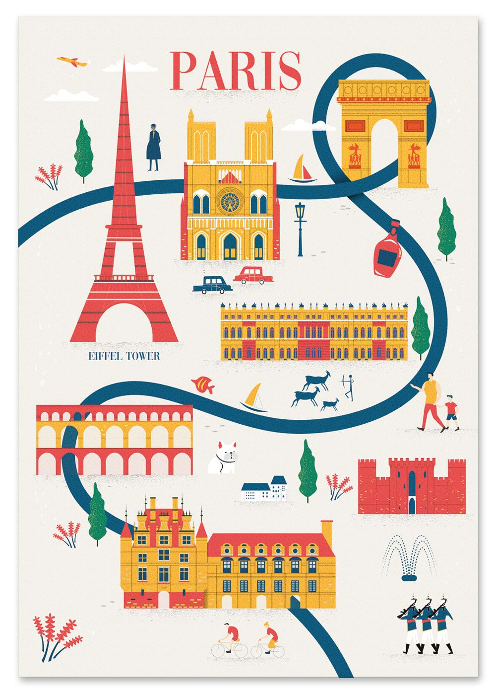 

Плакат ілюстрація Париж 30x40 cm